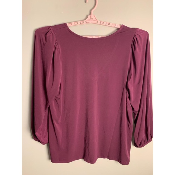 NWT Torrid Studio Knit‎ V-Neck Puff Long Sleeve Top 1X - Picture 9 of 12